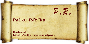 Palku Réka névjegykártya